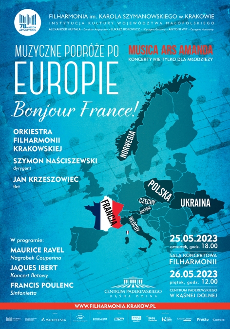 Muzyczne podróże po Europie - plakat